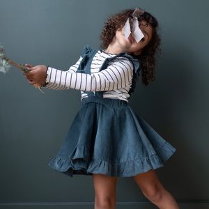 Toddler Evergreen pinafore dress